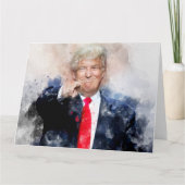 Donald Trump wijzend portret waterverf Bedankkaart (Voorkant)