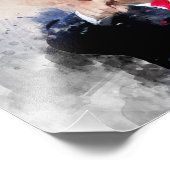 Donald Trump wijzend portret waterverf Foto Afdruk (Hoek)