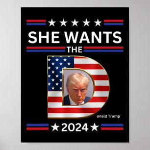 Donald Trump wil presidentsverkiezingen 2024 Poster
