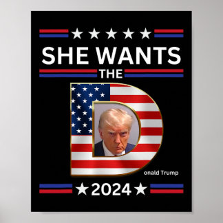 Donald Trump wil presidentsverkiezingen 2024 Poster