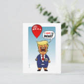 Donald Trump wil zijn muur Briefkaart (Staand voorkant)