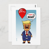 Donald Trump wil zijn muur Briefkaart (Voorkant / Achterkant)