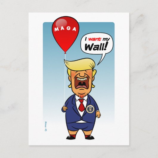 Donald Trump wil zijn muur Briefkaart (Voorkant)