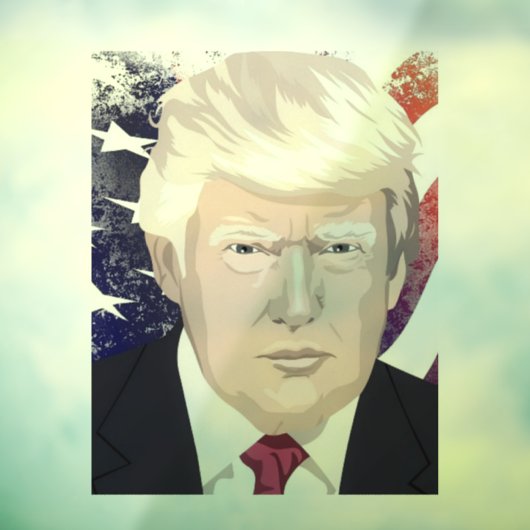 DONALD TRUMP WINDOW CLING RAAMSTICKER (Vel 3)