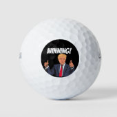 DONALD TRUMP WINNING! GOLF BALLS GOLFBALLEN (Voorkant)