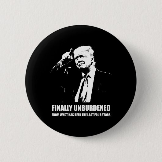 Donald Trump wint – eindelijk verlost van de la Ronde Button 5,7 Cm (Voorkant)