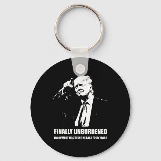 Donald Trump wint – eindelijk verlost van de la Sleutelhanger (Voorkant)