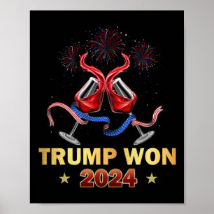 Donald Trump Wint Inauguratie 2024 Verkiezingswinn Poster