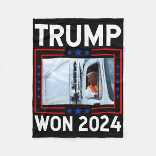 Donald Trump wint inauguratie Trump 2024 verkiezin Fleece Deken