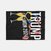 Donald Trump Won 2024 Election Inauguration Men Wo Fleece Deken (Voorkant (Horizontaal))