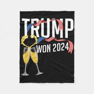 Donald Trump Won 2024 Election Inauguration Men Wo Fleece Deken