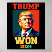 Donald Trump Won 2024 Election Inauguration Men Wo Poster (Voorkant)