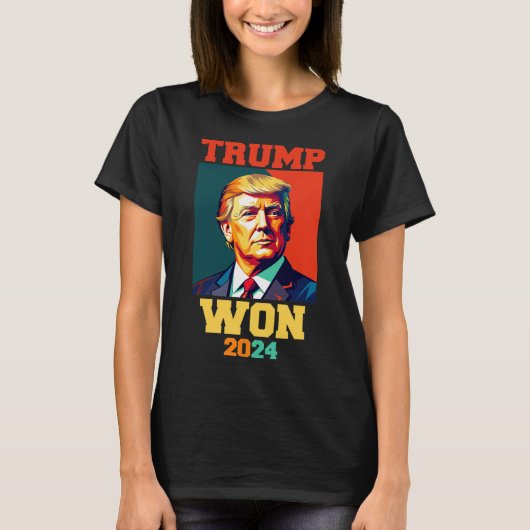 Donald Trump Won 2024 Election Inauguration Men Wo T-shirt (Voorkant)