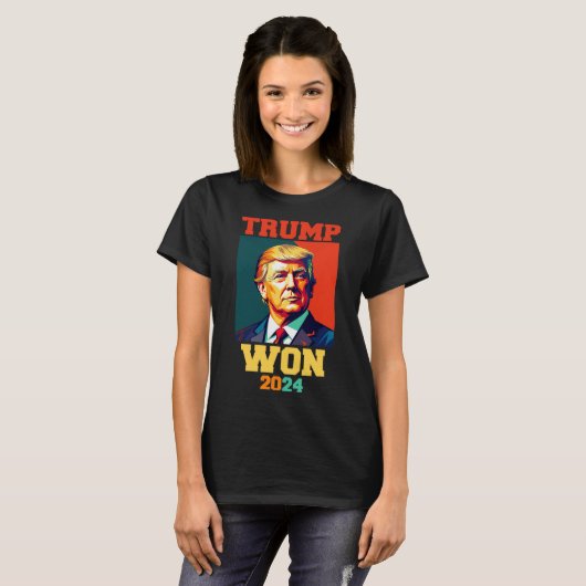 Donald Trump Won 2024 Election Inauguration Men Wo T-shirt (Voorkant volledig)