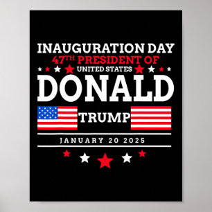 Donald Trump Won 2024 Verkiezing Inauguratie Manne Poster