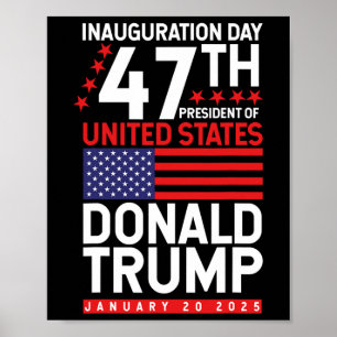 Donald Trump Won 2024 Verkiezing Inauguratie Manne Poster