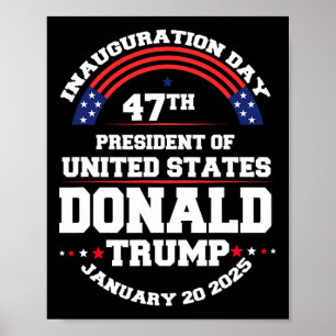 Donald Trump Won 2024 Verkiezing Inauguratie Manne Poster