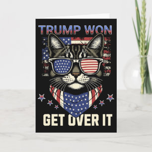 Donald Trump Won 2024 Verkiezing Katten Voor Trump Kaart