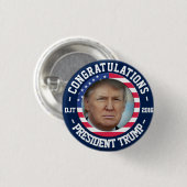 Donald Trump Won de Verkiezing! De Button van de (Voorkant /achterkant)