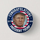 Donald Trump Won de Verkiezing! De Button van de (Voorkant)