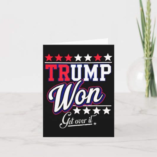 Donald Trump won Get Over It 2024 Trump won Electi Kaart (Voorkant)