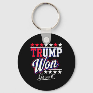 Donald Trump won Get Over It 2024 Trump won Electi Sleutelhanger