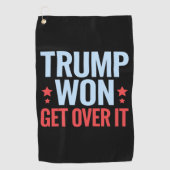 Donald Trump won Get Over It 2024 Trump won Golfhanddoek (Voorkant)