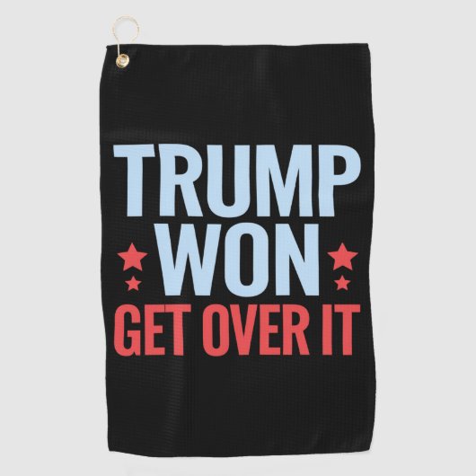 Donald Trump won Get Over It 2024 Trump won Golfhanddoek (Voorkant)