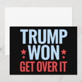 Donald Trump won Get Over It 2024 Trump won Kaart (Voorkant / Achterkant)