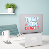 Donald Trump won Get Over It 2024 Trump won Sticker (Laptop op bureau)