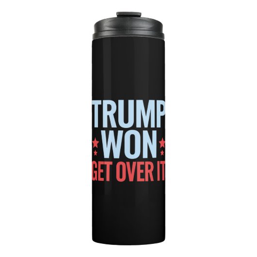 Donald Trump won Get Over It 2024 Trump won Thermosbeker (Voorkant)