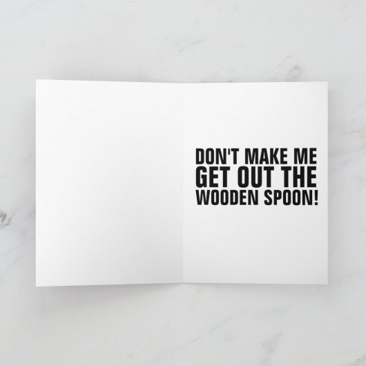 DONALD TRUMP WOODEN SPOON FUNNY BIRTHDAY KAART (Binnen)