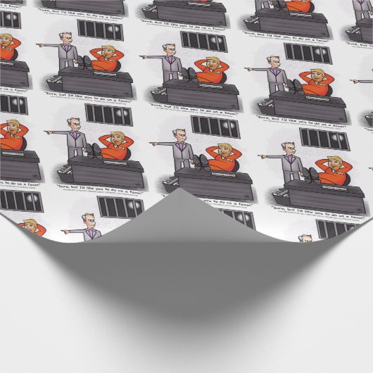 Donald Trump Wrapping Paper Cadeaupapier (Hoek)