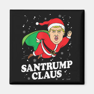 Donald Trump Xmas Funny Santa Hat Gift Shirt Magneet