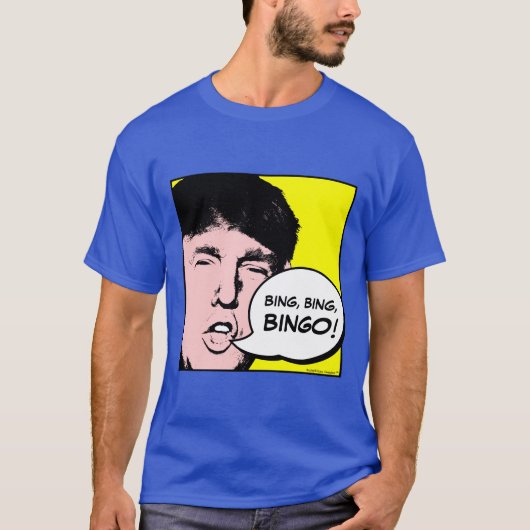 Donald Trump Yelling BINGO! - Funny Pop Art T-shirt (Voorkant)