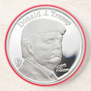 DONALD TRUMP ZANDSTEEN ONDERZETTER