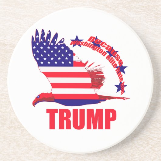 Donald Trump Zandsteen Onderzetter (Voorkant)