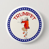 Donald Trumpet Ronde Button 7,6 Cm (Voorkant)