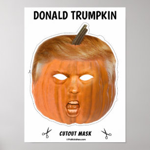 Donald Trumpkin Halloween-masker Poster