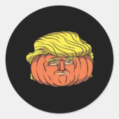 Donald Trumpkin Pumpking Ronde Sticker (Voorkant)