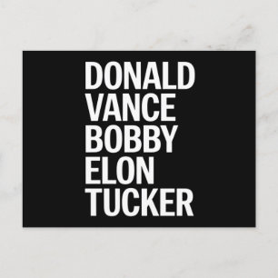 Donald Vance Bobby Elon & Tucker Briefkaart