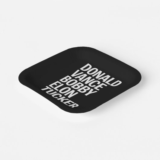 Donald Vance Bobby Elon & Tucker Papieren Bordje (Gebogen)