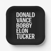 Donald Vance Bobby Elon & Tucker Papieren Bordje (Voorkant)