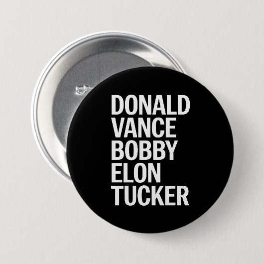 Donald Vance Bobby Elon & Tucker Ronde Button 7,6 Cm (Voorkant /achterkant)
