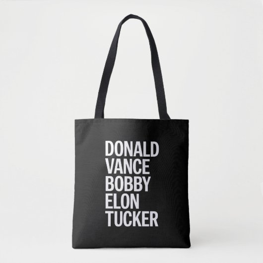 Donald Vance Bobby Elon & Tucker Tote Bag (Voorkant)
