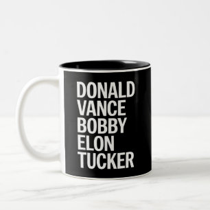 Donald Vance Bobby Elon & Tucker Tweekleurige Koffiemok