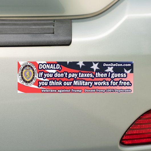 Donald War Works gratis Bumpersticker (Op auto)