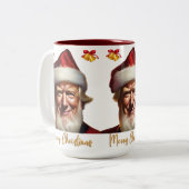 DONALD WENST JE EEN VROLIJK KERSTFEEST TWEEKLEURIGE KOFFIEMOK (Voorkant links)