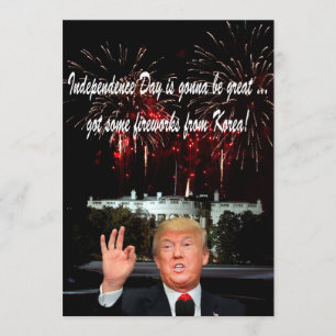 Donalds Koreaans vuurwerk: Happy 4th of July Kaart