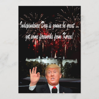 Donalds Koreaans vuurwerk: Happy 4th of July Kaart